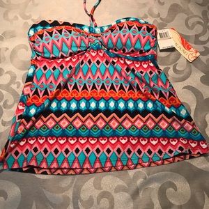 Tropical Honey Tankini Swim Top